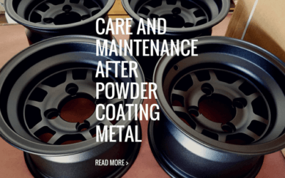 How do you maintain your powder coated metal parts or rims?