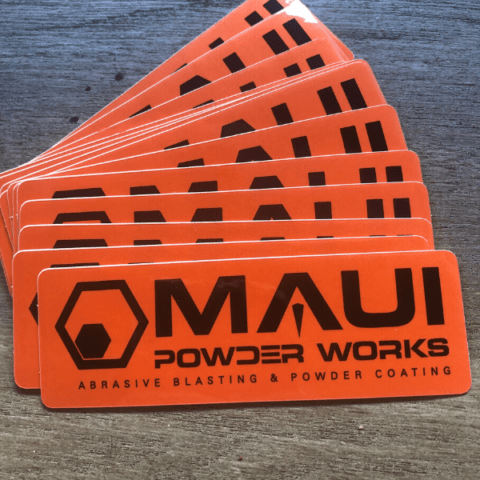 Sticker Maui Powder Works Powder Coating Hawaii